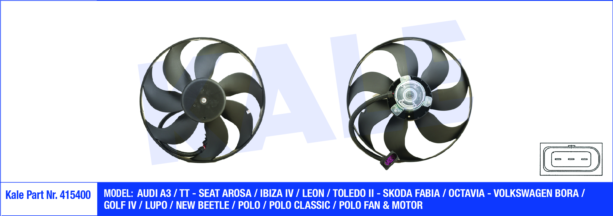 Seat Toledo Sol Radyatör Fan ve Motoru 1998-2004 Fan Golf4 OEM 6X0959455F